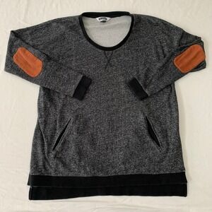 Nikita Clothing Pullover Shirt Mens Medium Black Pockets Elbow Patches Long Tail